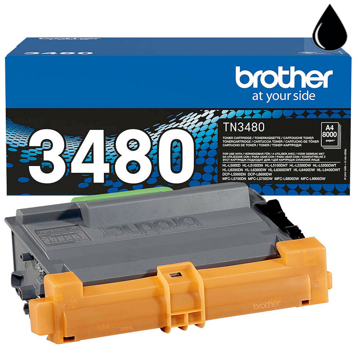 Brother - TN-3480 - Toner zwart  Snel en goedkoop bij